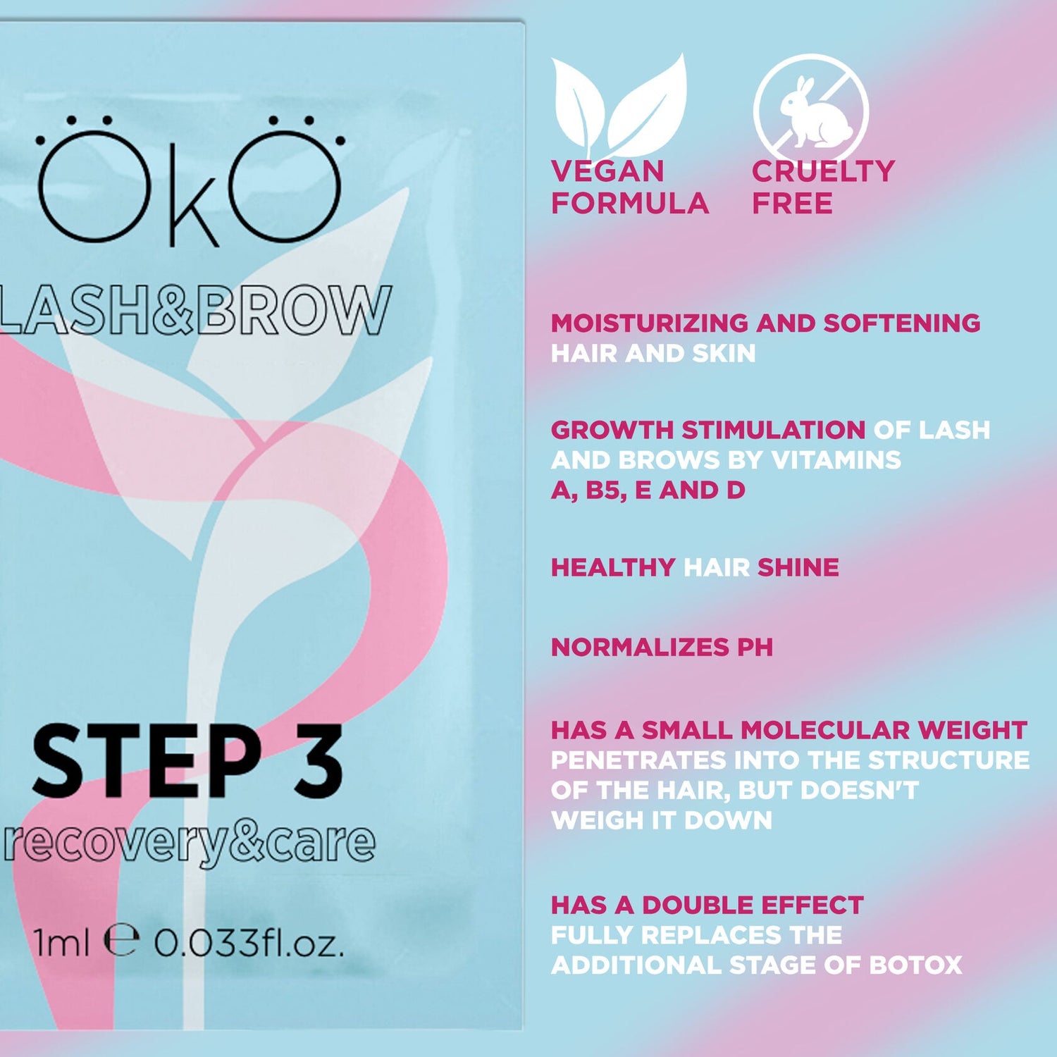 OkO - Lash &amp; Brow Lamination - Step 3 Care &amp; Recovery Sachets