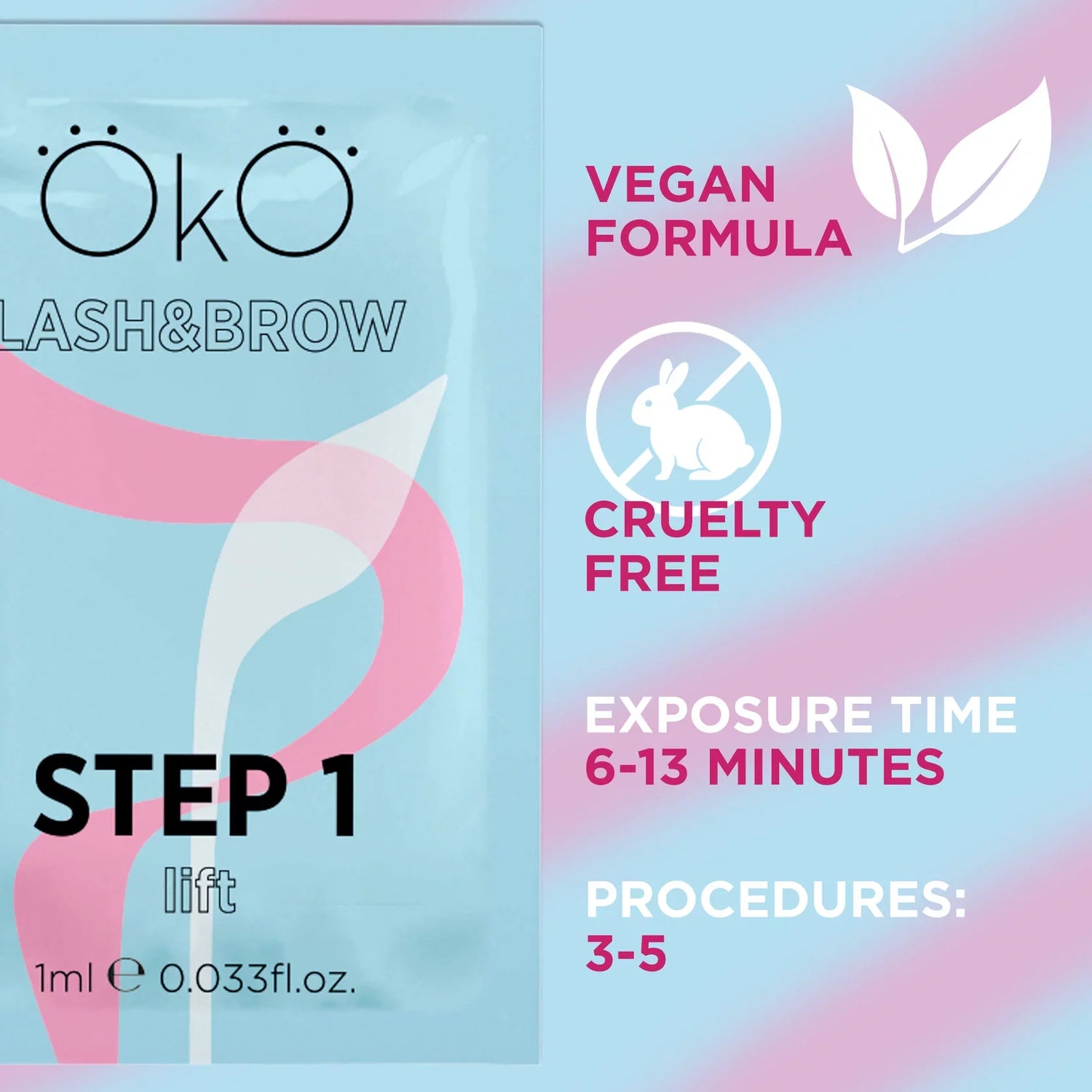 OkO - Lash &amp; Brow Lamination - Step 1 Lift Sachets