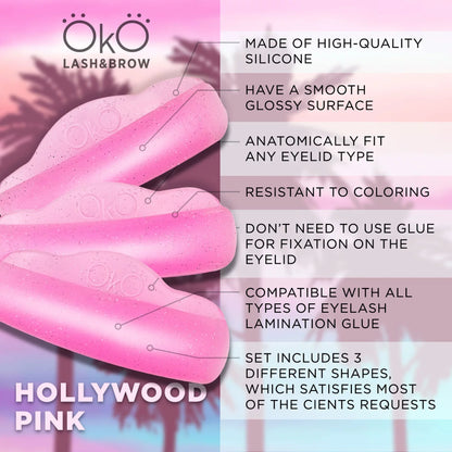 OkO - Lash Lift Shields - Hollywood Pink (3 pairs)