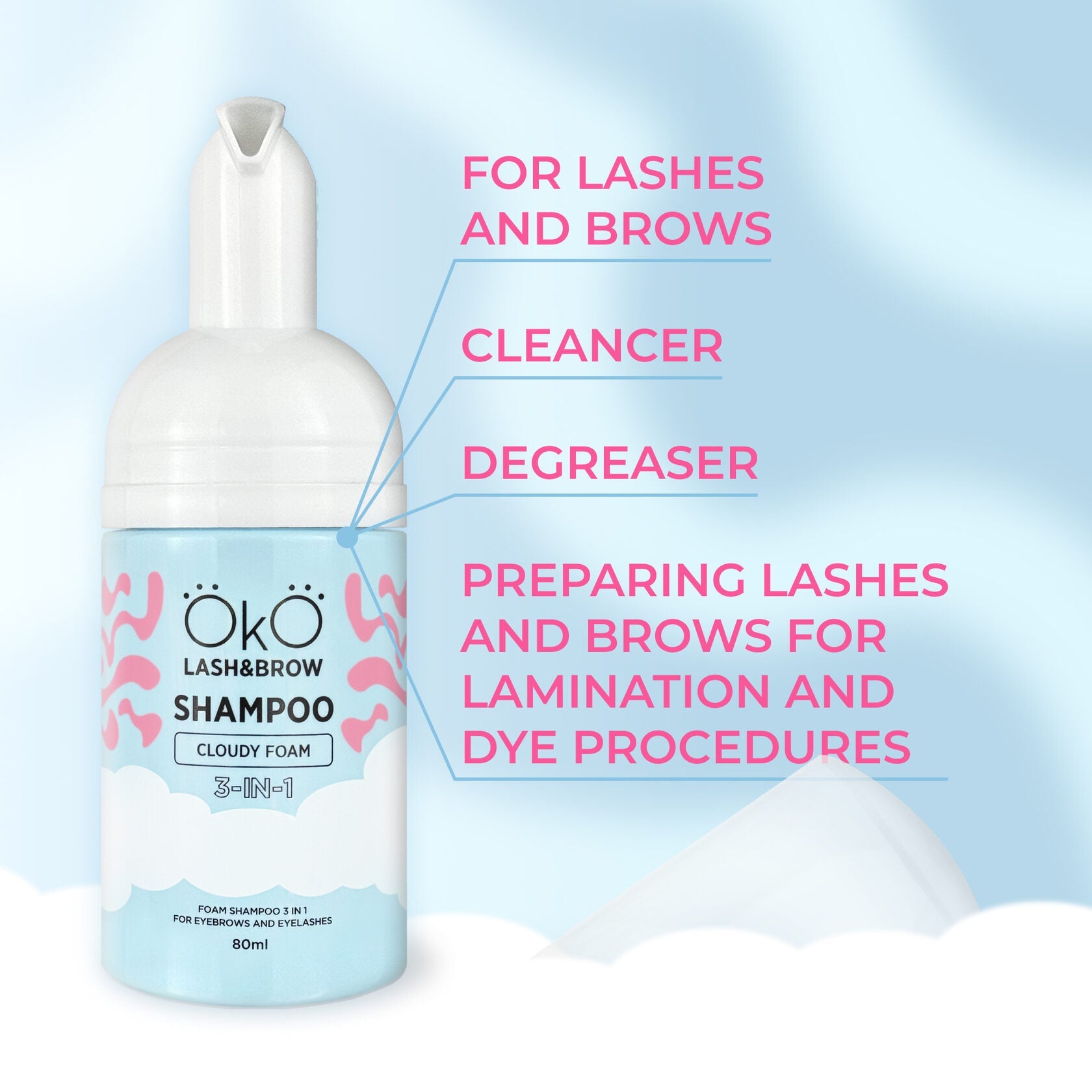 OkO - Shampoo Cloudy Foam 3-in-1, 80ml