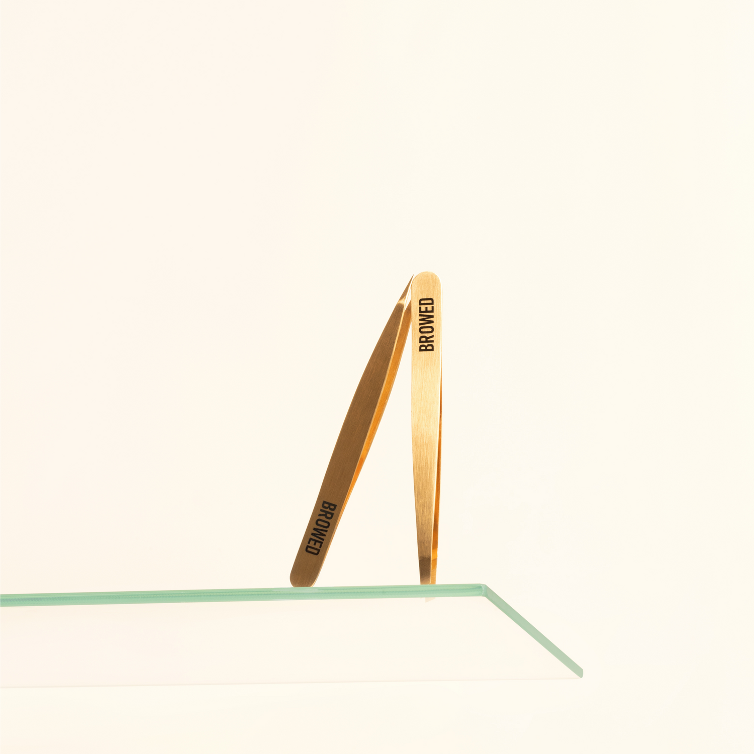 BROWED - Gold Point + Slanted Tip Tweezers Set