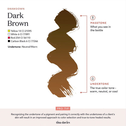 TINA DAVIES - I Love Ink BROW Pigment - Dark Brown 15ml