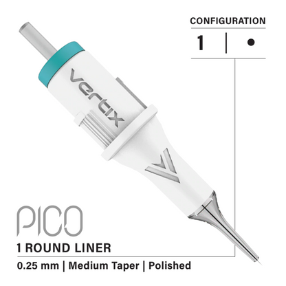 VERTIX - Pico Cartridges 1 Round Liner (20pcs) - Choose Type