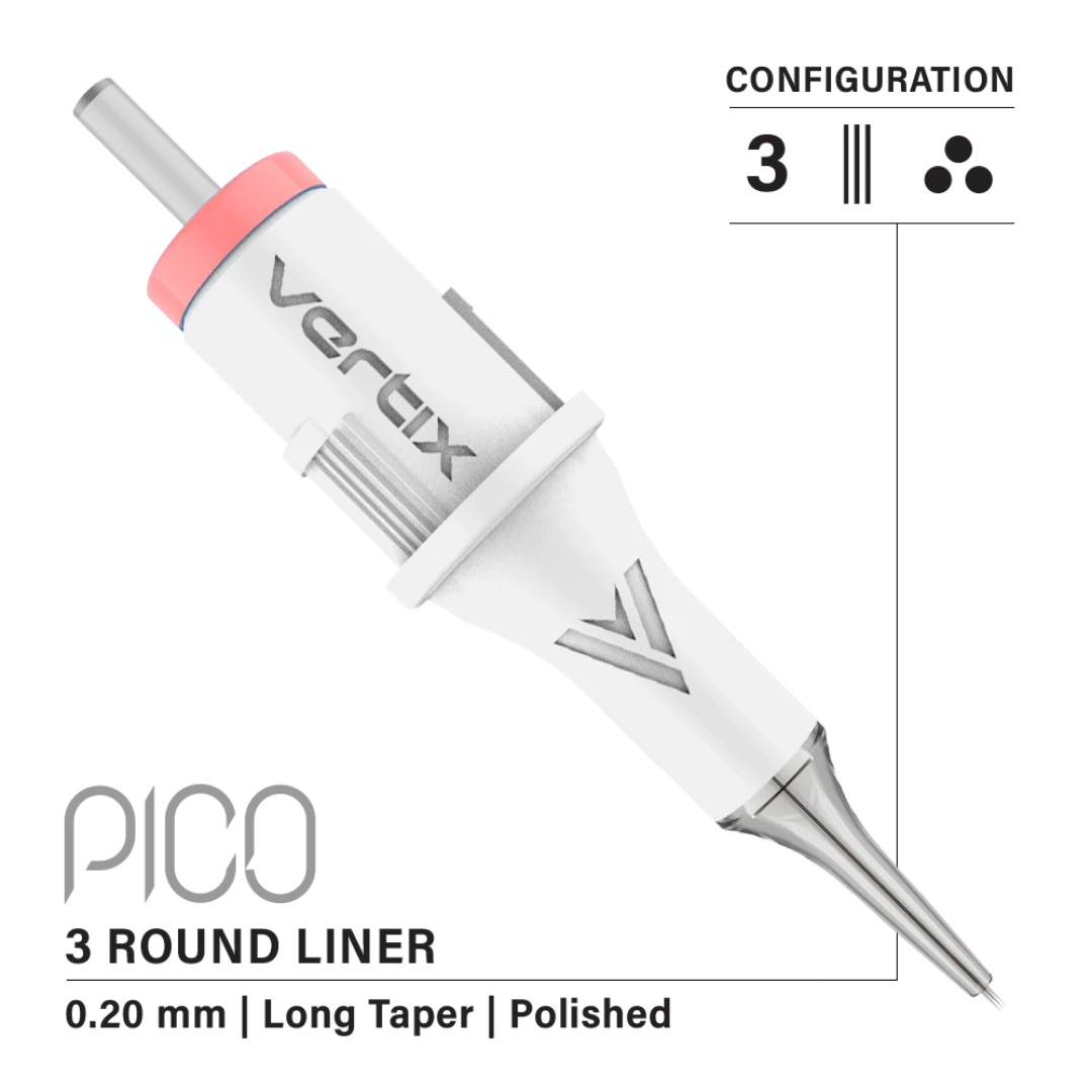 VERTIX - Pico Cartridges 3 Round Liner (20pcs) - Choose Type