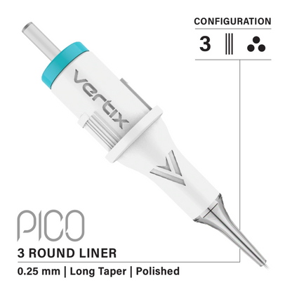 VERTIX - Pico Cartridges 3 Round Liner (20pcs) - Choose Type