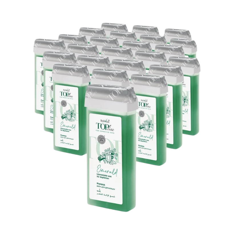 Italwax - Emerald Top Line Wax Cartridge, 24 x 100ml