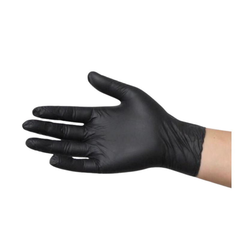 BASTION - Disposable Nitrile Gloves - BLACK (100 pcs)