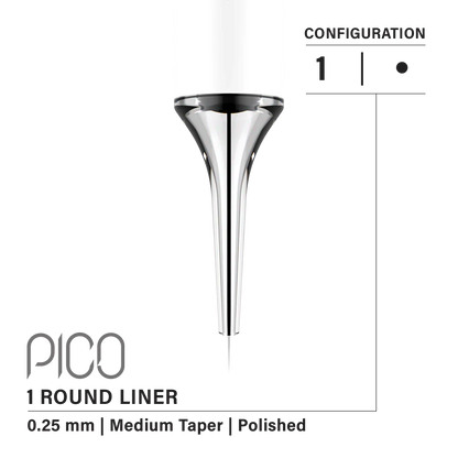 VERTIX - Pico Cartridges 1 Round Liner (20pcs) - Choose Type